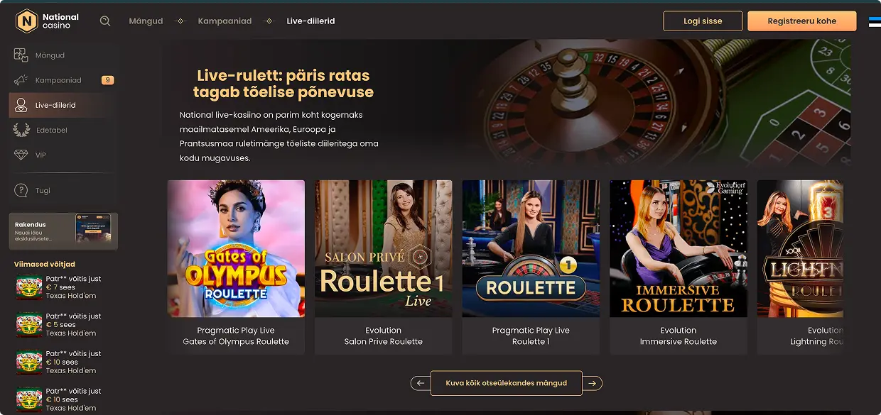 National Casino Meelelahutusplatvorm